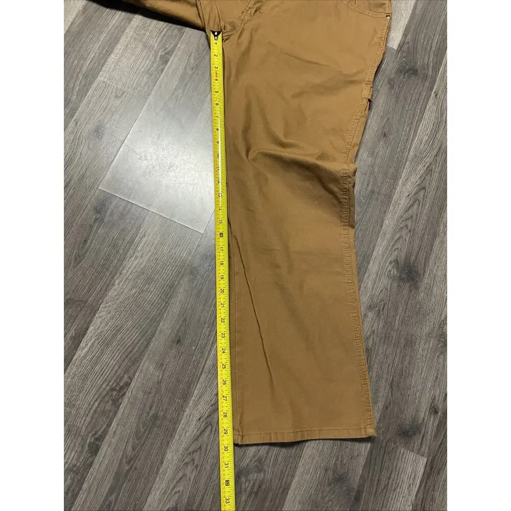 Dickies Carpenter Work Pants Mens 36x30 Brown Relaxed Fit Hammer Loop Cotton